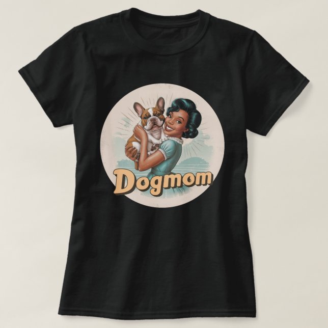 French Bulldog T-shirt Dogmom doglover retro (Design framsida)