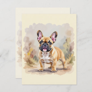 French Bulldog Tan Fawn-Colored Cute Frenchie Dog Inbjudningar