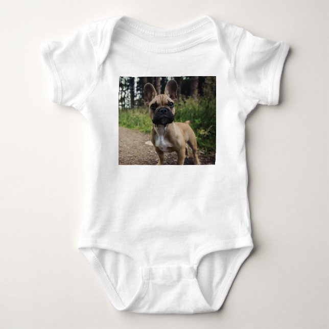 French Bulldog Throw Pillow T Shirt (Framsida)
