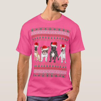 French Bulldog Ugly Christmas Sweater  T Shirt