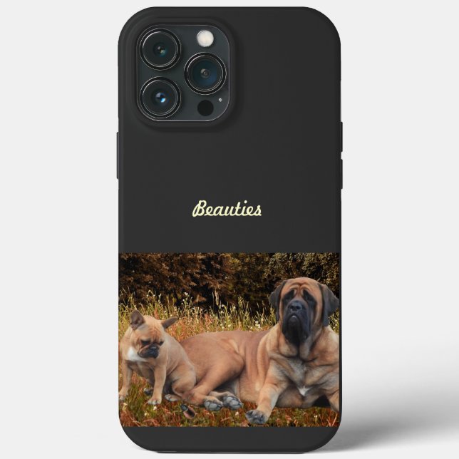French Bulldog und Mastiff Freunde (Baksida)