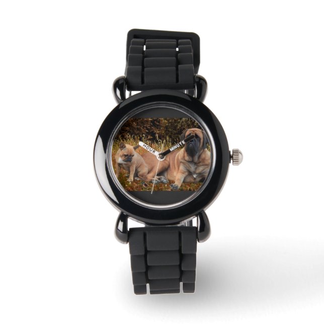 French Bulldog und Mastiff Freunde Armbandsur (Framsida)