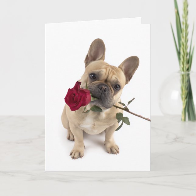 French Bulldog Valentine Kort (Framsida)