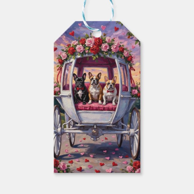 French Bulldog Valentine's Day  Presentetikett (Framsidan)