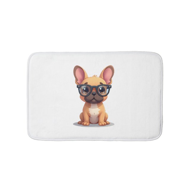 French Bulldog Wearing Glasses Copy Badrumsmatta (Framsidan)