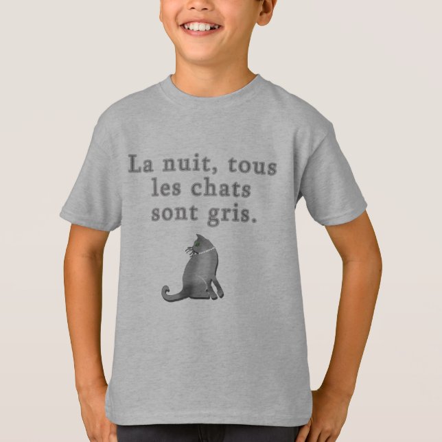 French Cats Saying Products Tee Shirt (Framsida)