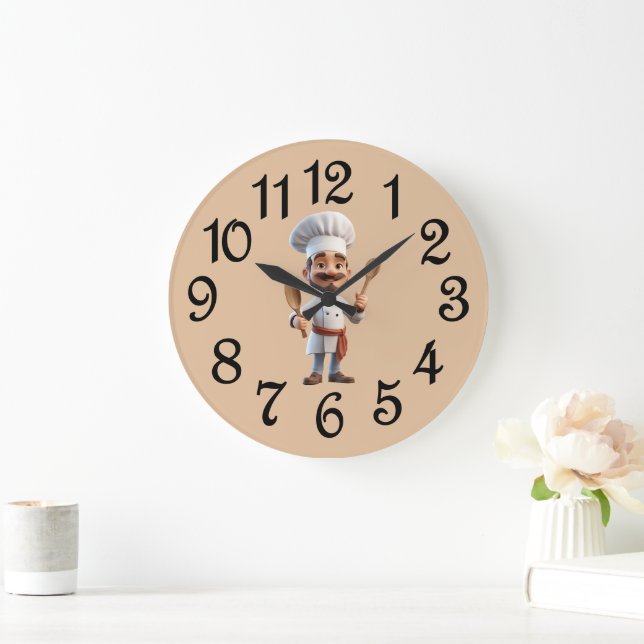 French Country Chief Acrylic Wall Clock Stor Klocka (Hem)
