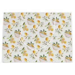 French Country Lemon Pattern Gift Bag