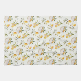 French Country Lemon Pattern Kökshandduk