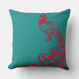 French-Country-Red_Peacocks-Outdoor-Indoor Utomhuskudde