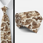 French Countryside Horse Toile de Jouy Neck Tie Slips<br><div class="desc">Brown French Countryside Horses Toile de Jouy Neck Tie Elevate your formalwear with timeless European charm. This elegant neck tie features a classic toile de Jouy pattern inspired by the romantic landscapes and horses of the French countryside. Rendered in rich brown tones on a soft neutral backdrop, the detailed pastoral...</div>