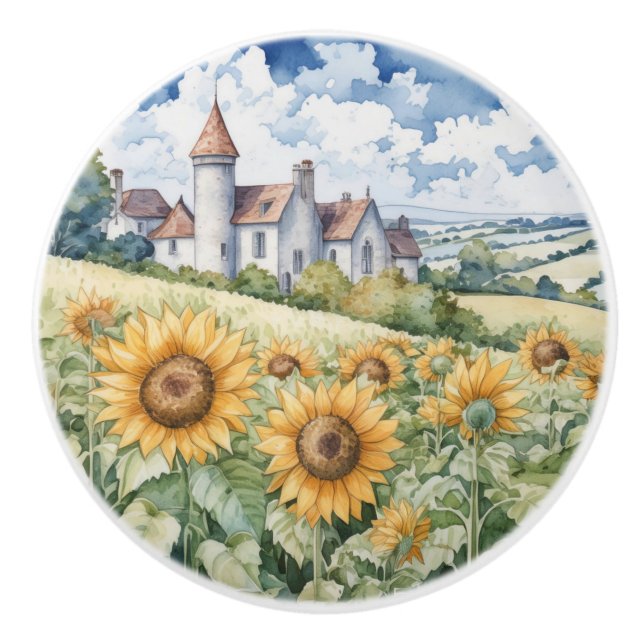 French Countryside With Sunflowers Knopp (Framsidan)