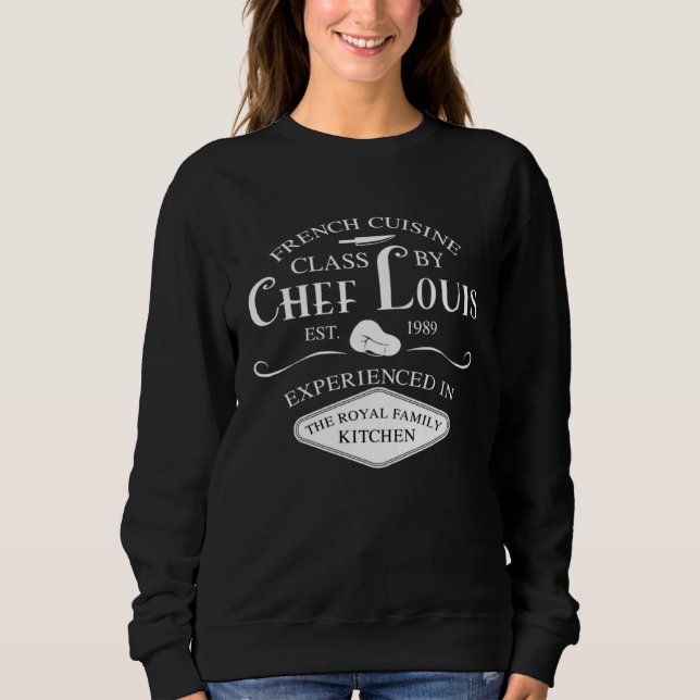 French Cuisine Class by Chef Louis EST 1989 T Shirt (Framsida)