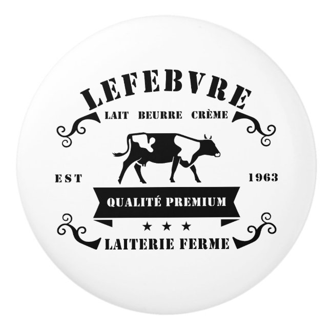 French diary farm logo knob / pull knopp (Framsidan)