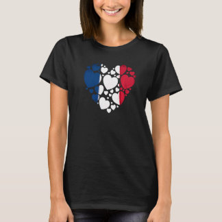 French Flag Heart Idea For Kids & France Flag Heri T Shirt