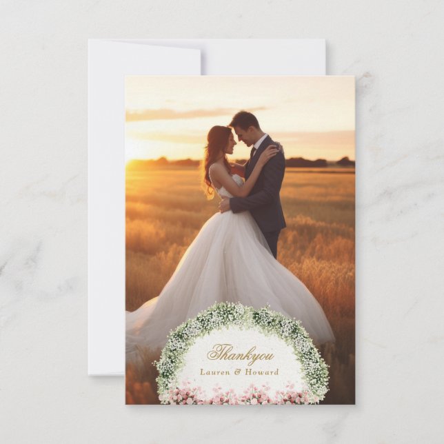 french floral garden chateau wedding tack kort (Framsida)