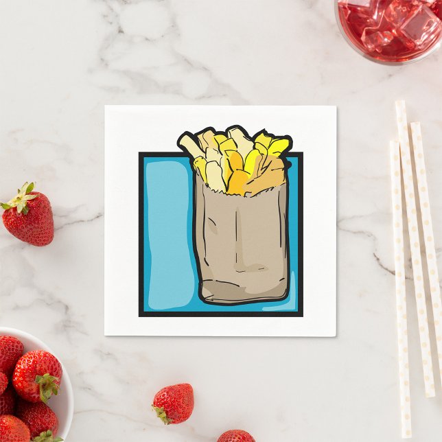 French Fries Paper Napkins Pappersservett (Skapare uppladdad)