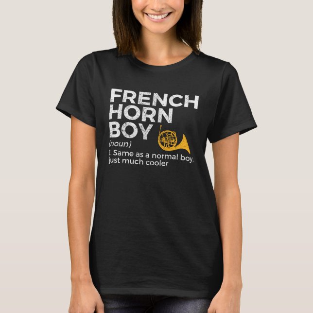 French Horn Boy Definition  French Horn Player T Shirt (Framsida)
