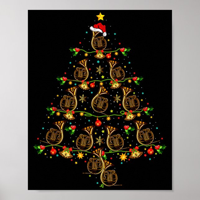 French Horn Music Lover Xmas Gift French Horn Chri Poster (Framsidan)