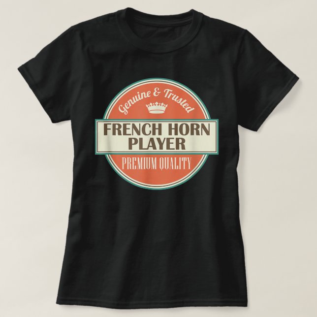 French Horn Player Music1 T Shirt (Design framsida)