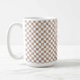 French Imperial-Inspired Checkerboard Mug Kaffemugg