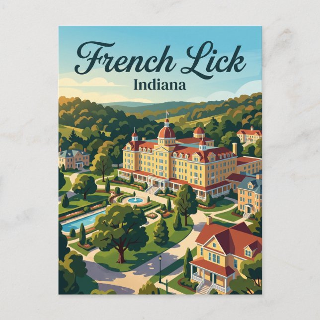 French Lick, Indiana Vykort (Framsida)