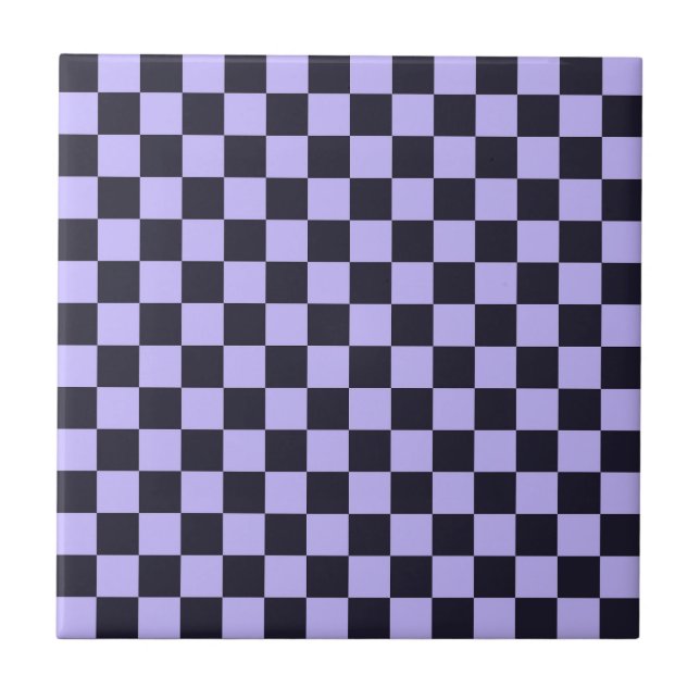 French lilac checkerboard pattern kakelplatta (Framsidan)