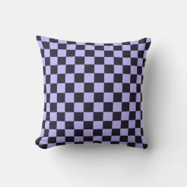 French lilac checkerboard pattern kudde