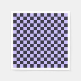 French lilac checkerboard pattern pappersservett