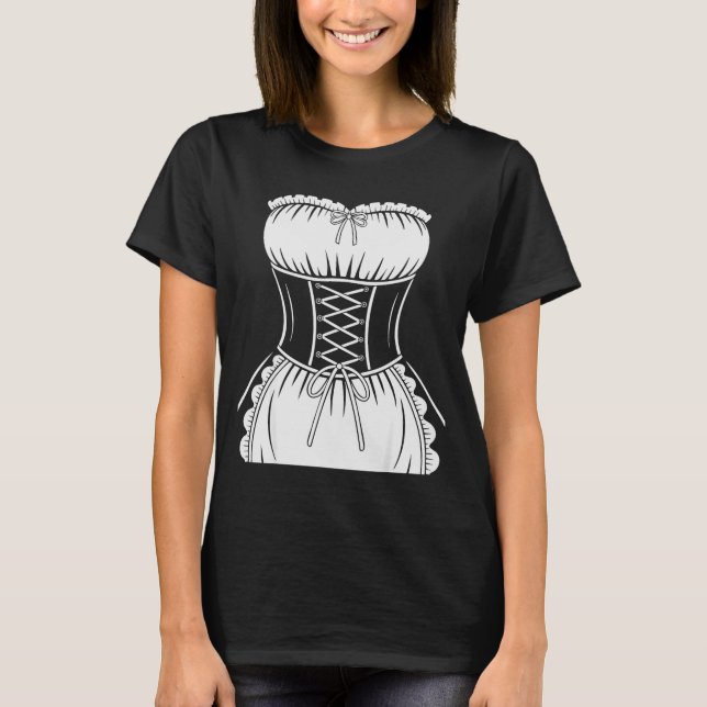 French Maid Shirt Adult Men Women Anime Cosplay Co T Shirt (Framsida)