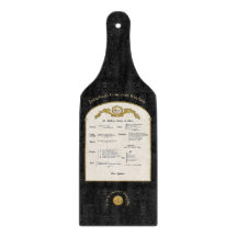 French Menu Black Glass Cutting Board