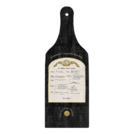 French Menu Black Glass Cutting Board