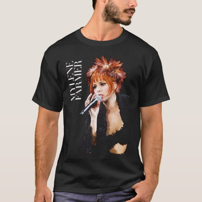 French, Mylene Farmer, France, Meme, Joelle Guilla T Shirt (Framsida)