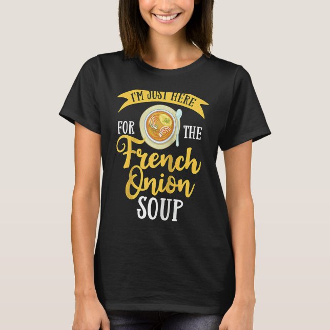 French Onion Soup Recipe Mix Bowl Japanese Cheese  T Shirt (Framsida)