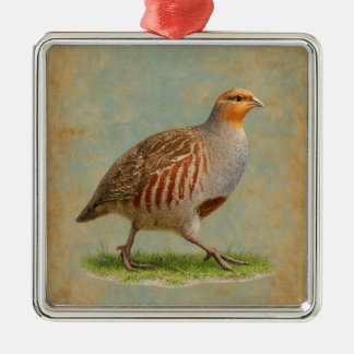 French Partridge  design Christmas tree decoration Julgransprydnad Metall