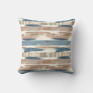 French Retro Brush Stripe Throw Pillow Kudde