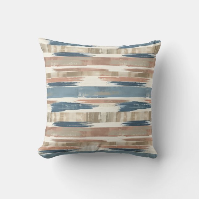 French Retro Brush Stripe Throw Pillow Kudde (Framsida)