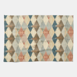 French Retro Harlequin Diamond Kitchen Towels Kökshandduk