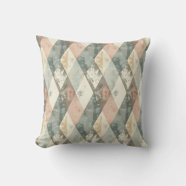 French Retro Harlequin Throw Pillow Kudde (Framsida)