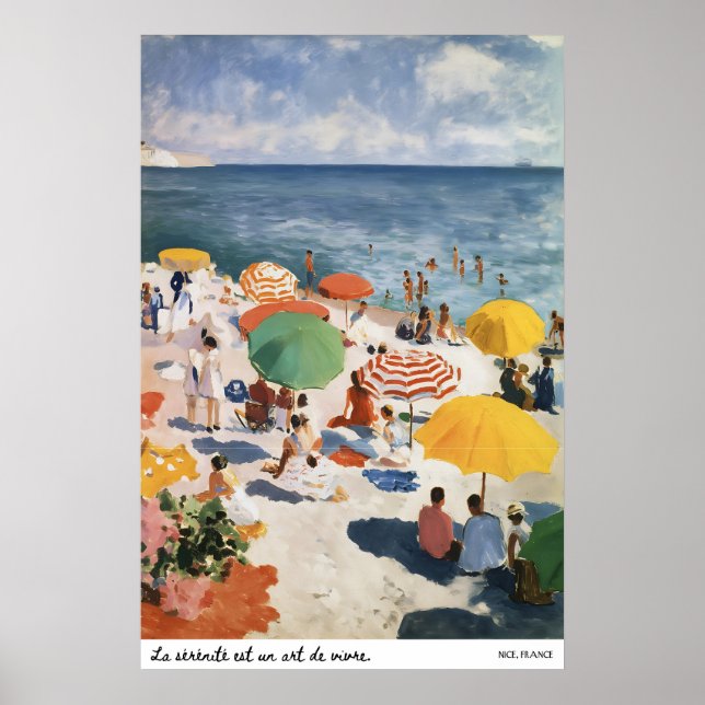 French Riviera Beach Poster Matisse Inspired (Framsidan)