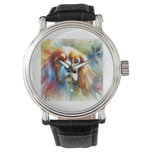 French Spaniel 200824AREF142 - Watercolor Armbandsur (Framsida)