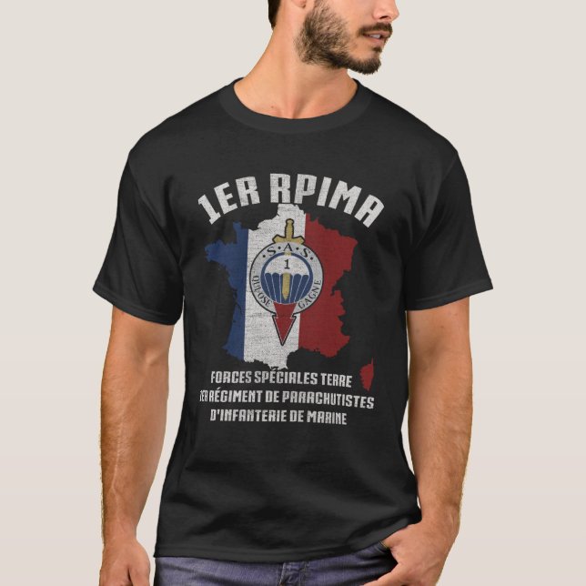 French Special Force RDIMa 1st Infantry Paratroope T Shirt (Framsida)
