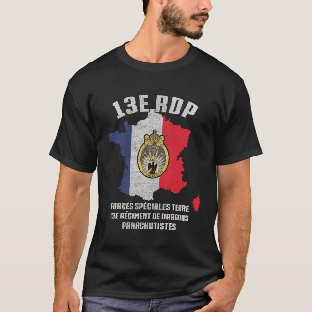 French Special Force RDP Parachute Dragoon Regimen T Shirt (Framsida)
