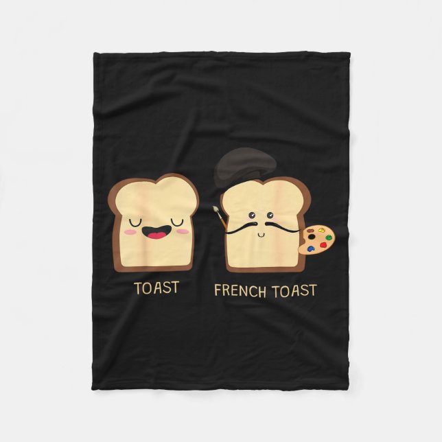 French Toast Funny Pun Novelty  Fleecefilt (Framsidan)