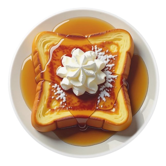 French Toast, Syrup and Whipped Cream Knopp (Framsidan)