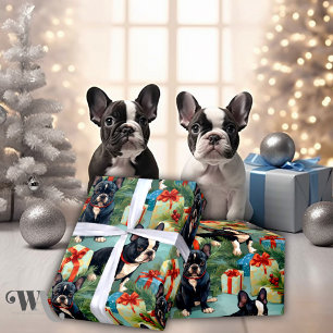 Frenchi Santa Tassar Helgdag Gift Presentpapper