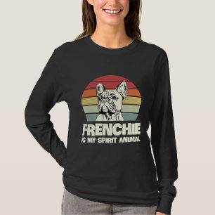Frenchie är mitt andliga djur för en frenchiägare t shirt