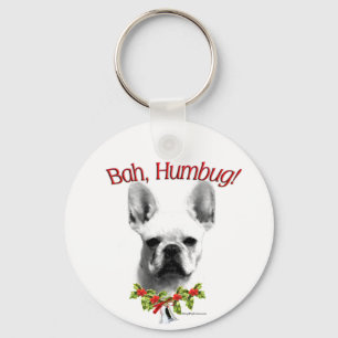 Frenchie Bah Humbug Keychain Nyckelring
