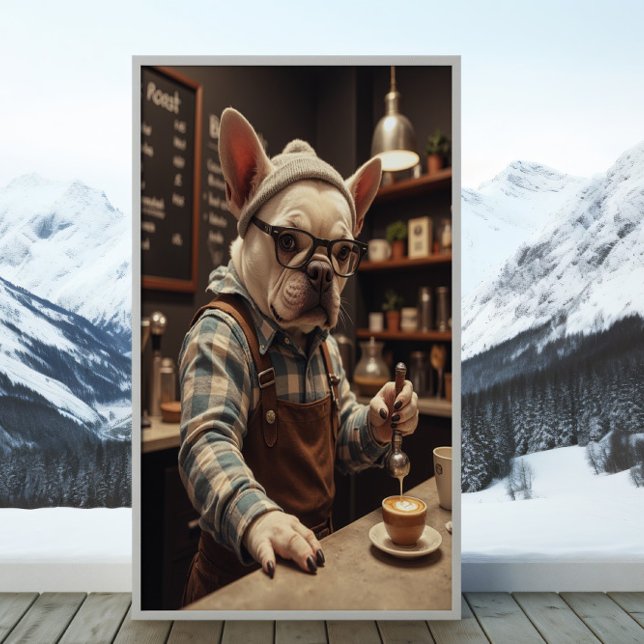 Frenchie Barista: Bark Roast Buzz Mode Poster (Skapare uppladdad)