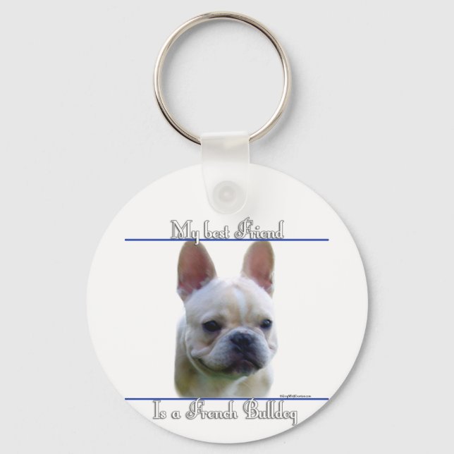 Frenchie Best Friend Keychain Nyckelring (Framsida)